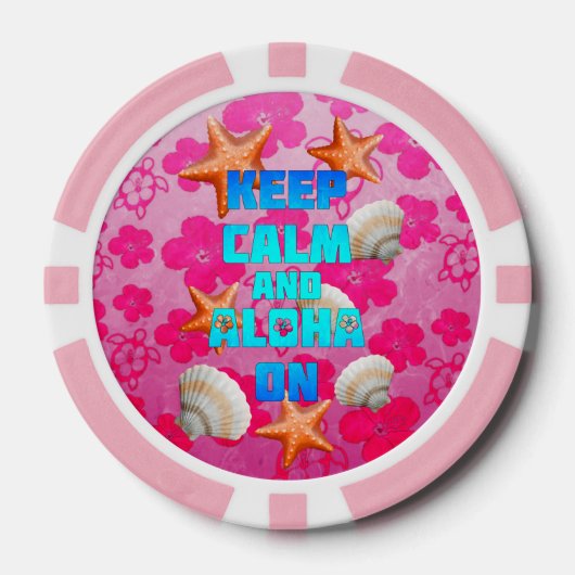 平静をアロハ保てば ポーカーチップ (正面)