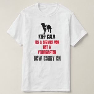 平静をサービス犬保って下さい Tシャツ