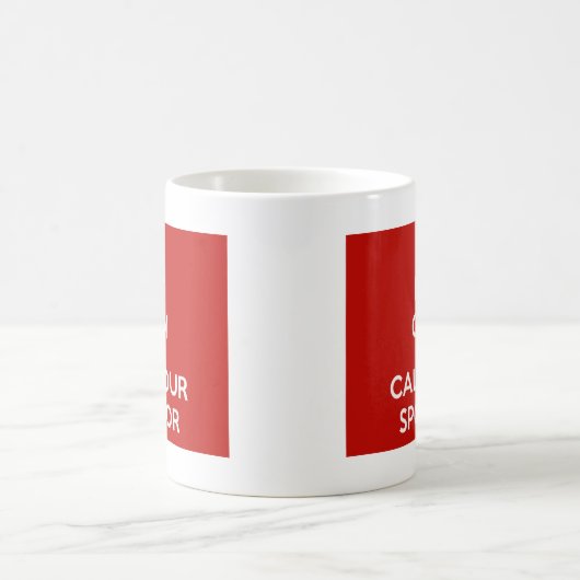 平静を保ち、あなたのスポンサーを電話して下さい コーヒーマグカップ (中央)