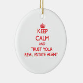 平静を保ち、あなたの不動産業者を信頼して下さい セラミックオーナメント (右)