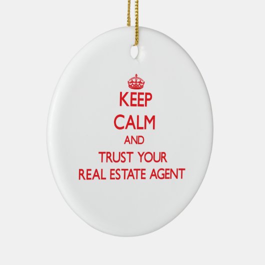 平静を保ち、あなたの不動産業者を信頼して下さい セラミックオーナメント (右)