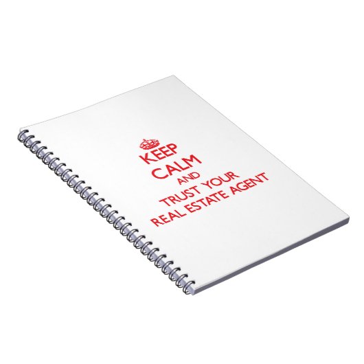 平静を保ち、あなたの不動産業者を信頼して下さい ノートブック (右側)