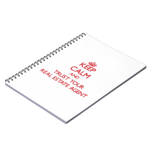 平静を保ち、あなたの不動産業者を信頼して下さい ノートブック (左側)