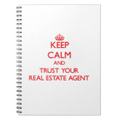 平静を保ち、あなたの不動産業者を信頼して下さい ノートブック (正面)