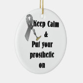平静を保ち、あなたの人口を置いて下さい セラミックオーナメント (右)