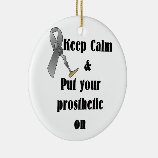 平静を保ち、あなたの人口を置いて下さい セラミックオーナメント (右)