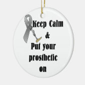 平静を保ち、あなたの人口を置いて下さい セラミックオーナメント (左)