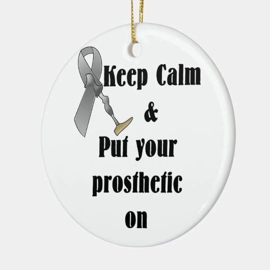平静を保ち、あなたの人口を置いて下さい セラミックオーナメント (左)