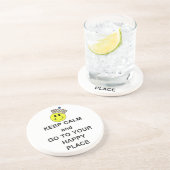 平静を保ち、あなたの幸せな場所に行って下さい コースター (側面)