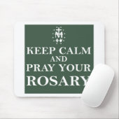 平静を保ち、あなたの数珠の深緑色を祈って下さい マウスパッド (マウス)