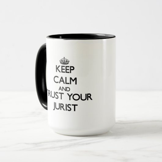 平静を保ち、あなたの法学者を信頼して下さい マグカップ (正面左)