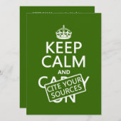 平静を保ち、あなたの源を引用して下さい(あらゆる色で) 招待状 (正面/裏面)