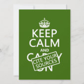 平静を保ち、あなたの源を引用して下さい(あらゆる色で) 招待状 (正面)