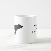 平静を保ち、あなたの犬を送って下さい コーヒーマグカップ (中央)