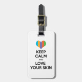 平静を保ち、あなたの皮Rを愛して下さい+F ラゲッジタグ (正面縦)