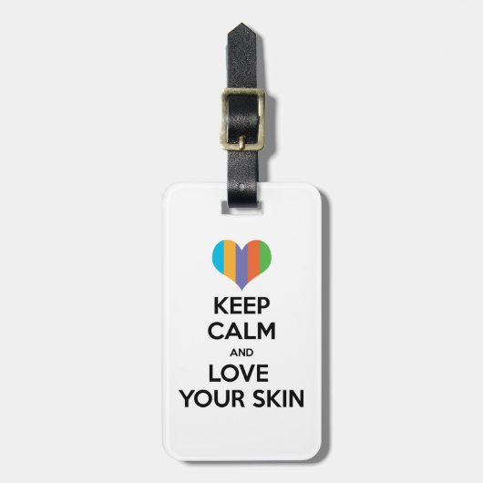 平静を保ち、あなたの皮Rを愛して下さい+F ラゲッジタグ (正面縦)