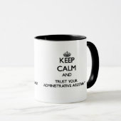 平静を保ち、あなたの管理スタッフを信頼して下さい マグカップ (正面右)