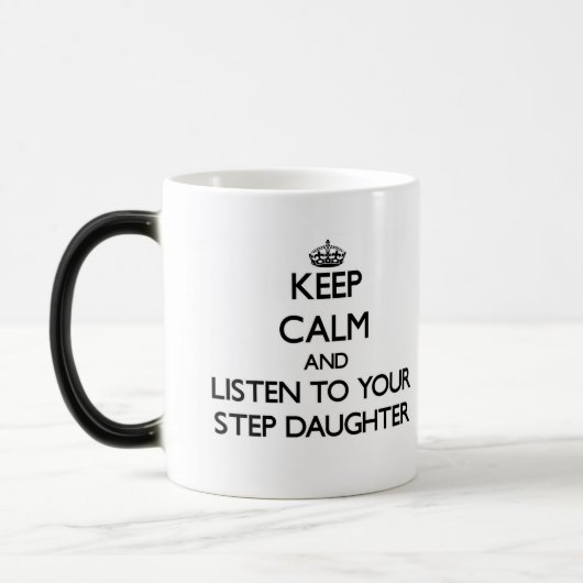 平静を保ち、あなたの継娘に聞いて下さい モーフィングマグカップ (左)