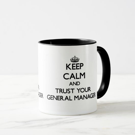 平静を保ち、あなたの総務部長信頼して下さい マグカップ (正面右)