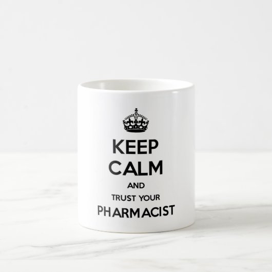 平静を保ち、あなたの薬剤師を信頼して下さい コーヒーマグカップ (中央)