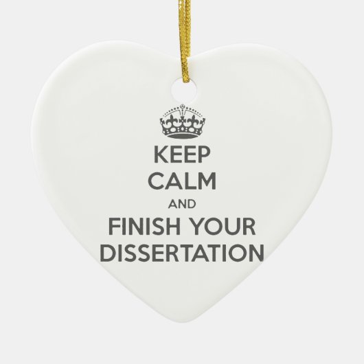 平静を保ち、あなたの論文を終えて下さい セラミックオーナメント (正面)