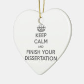 平静を保ち、あなたの論文を終えて下さい セラミックオーナメント (左)