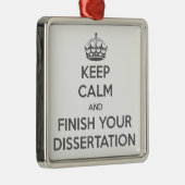 平静を保ち、あなたの論文を終えて下さい メタルオーナメント (右)