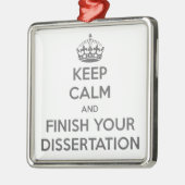 平静を保ち、あなたの論文を終えて下さい メタルオーナメント (左)