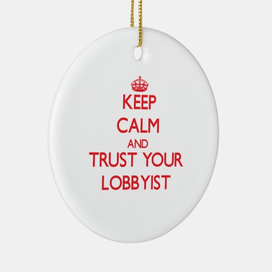 平静を保ち、あなたの議案通過運動者を信頼して下さい セラミックオーナメント (右)