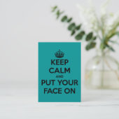 平静を保ち、あなたの顔を置いて下さい 名刺 (スタンド正面)