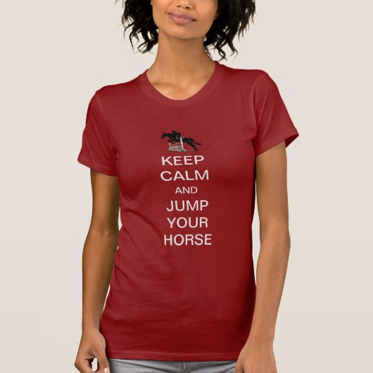 平静を保ち、あなたの馬を跳んで下さい Tシャツ (正面)