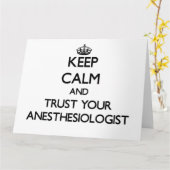 平静を保ち、あなたのAnesasiologistを信頼して下さい カード (黄色い花)