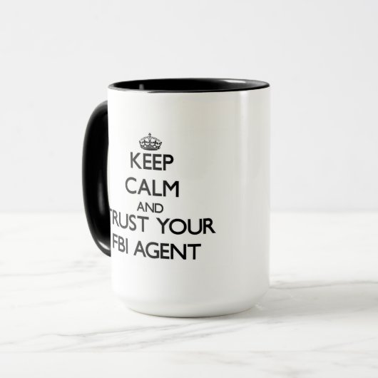 平静を保ち、あなたのFBI捜査官を信頼して下さい マグカップ (正面左)