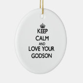 平静を保ち、あなたのGodsonを愛して下さい セラミックオーナメント (右)