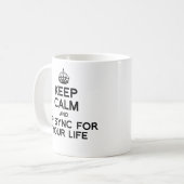 平静を保ち、あなたのLIFE.pngのために口を合わせて下さい コーヒーマグカップ (正面左)