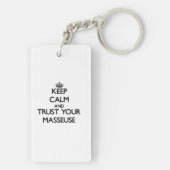 平静を保ち、あなたのMasseuseを信頼して下さい キーホルダー (裏面)