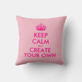 平静を保ち、あなた専有物を-ピンク作成して下さい クッション (裏面)