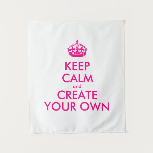 平静を保ち、あなた専有物を-ピンク作成して下さい タペストリー (正面)