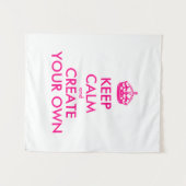 平静を保ち、あなた専有物を-ピンク作成して下さい タペストリー (正面(横))