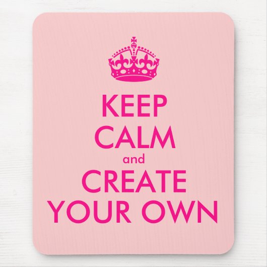 平静を保ち、あなた専有物を-ピンク作成して下さい マウスパッド (正面)