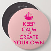 平静を保ち、あなた専有物を-ピンク作成して下さい 缶バッジ (正面&裏面)