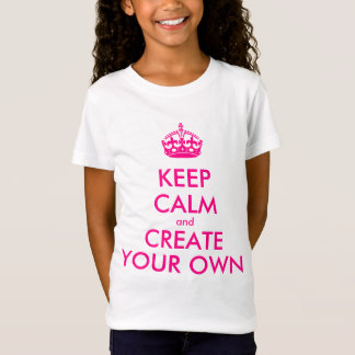 平静を保ち、あなた専有物を-ピンク作成して下さい Tシャツ