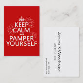 平静を保ち、あなた自身を甘やかして下さい(どの色でも) 名刺 (正面/裏面)
