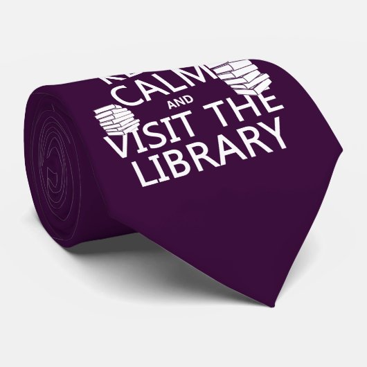平静を保ち、-あらゆる色の…図書館を訪問して下さい ネクタイ (ロール)