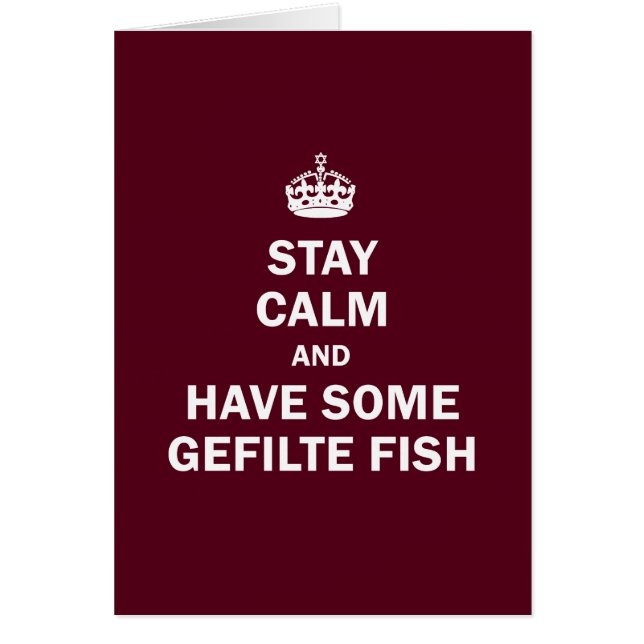 平静を保ち、あるゲフィルタフィッシュを持って下さい (正面)