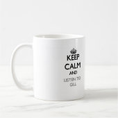 平静を保ち、えらに聞いて下さい コーヒーマグカップ (左)