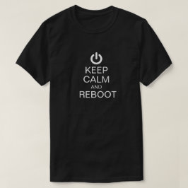 平静を保ち、おもしろいなおたくTechieを再起動して下さい Tシャツ