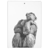 平静を保ち、おもしろいなチンパンジーで考えて下さい クリップボード (裏面)