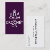 平静を保ち、かぎ針で編んで下さい 名刺 (正面/裏面)