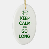 平静を保ち、ずっとフットボールかスポーツまたはnfl行って下さい セラミックオーナメント (右)